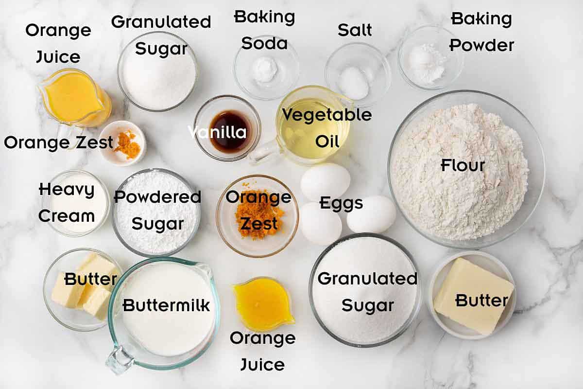Ingredients to make the recipe.