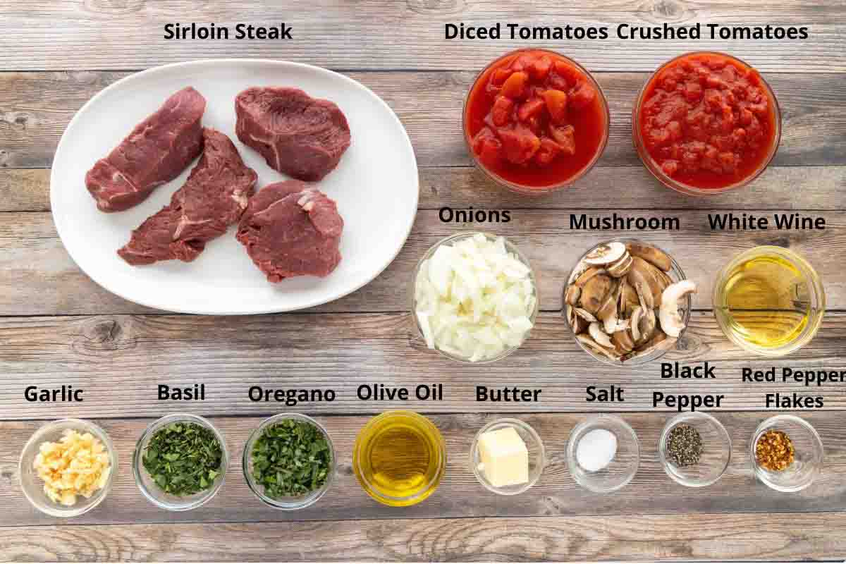 Ingredients to make the recipe.