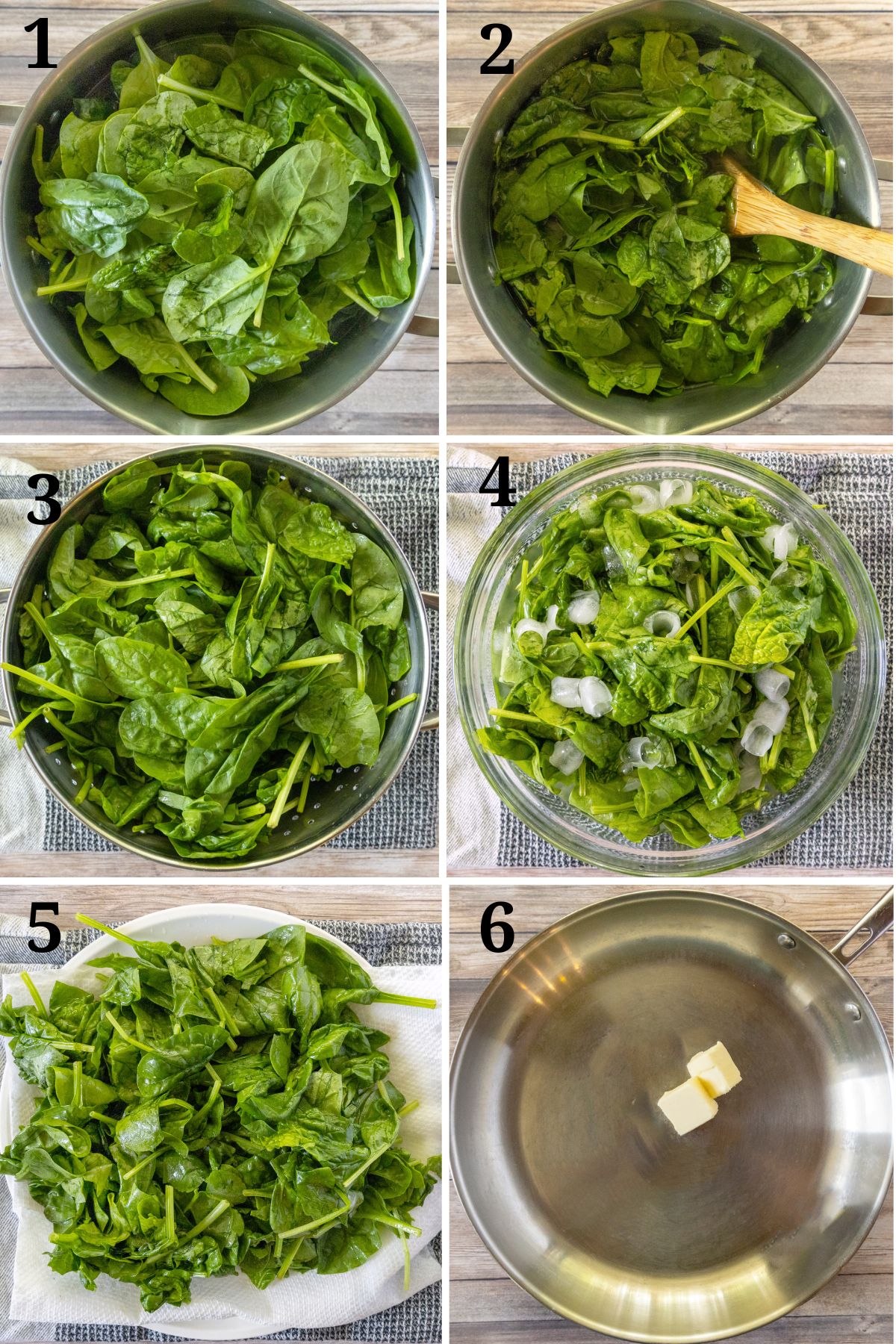 Collage showing how to begin the recipe.
