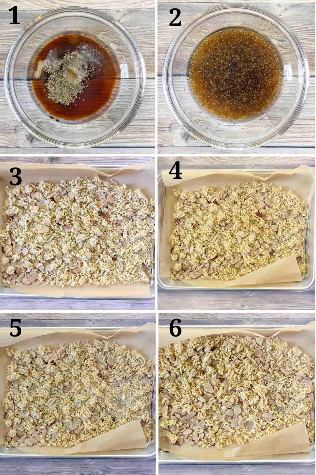 Collage showing how to begin the recipe.