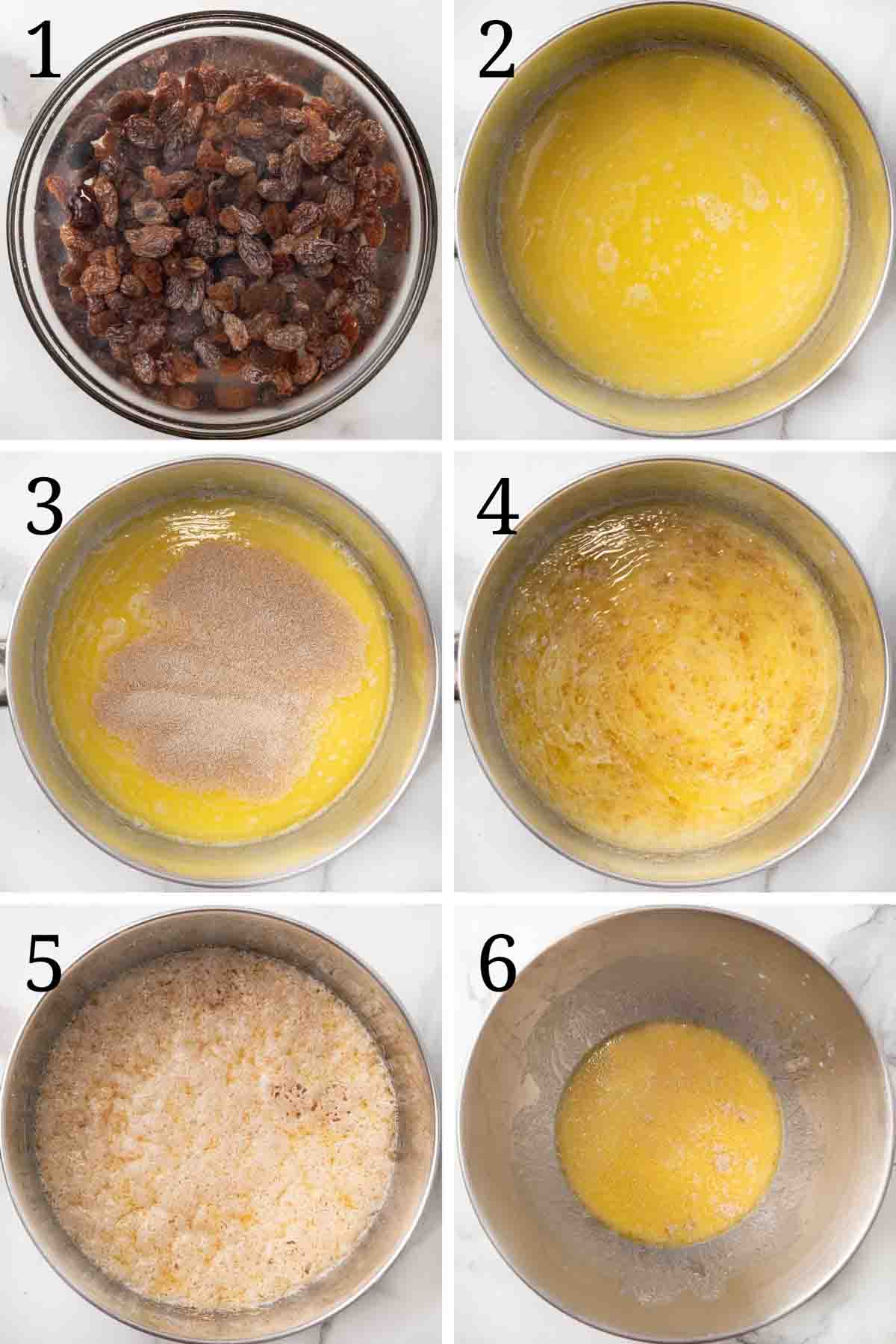 Collage showing how to begin the recipe.