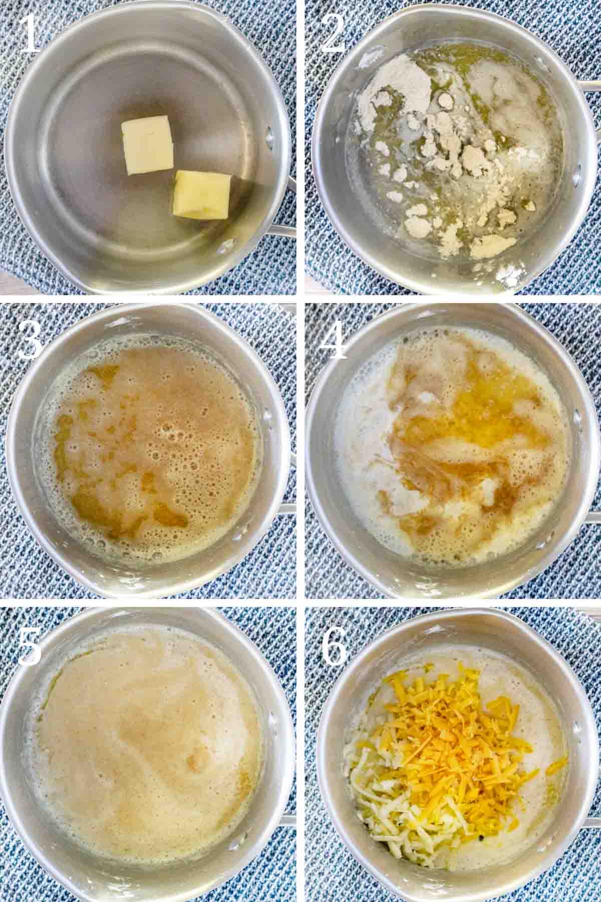 Collage showing how to begin the recipe.