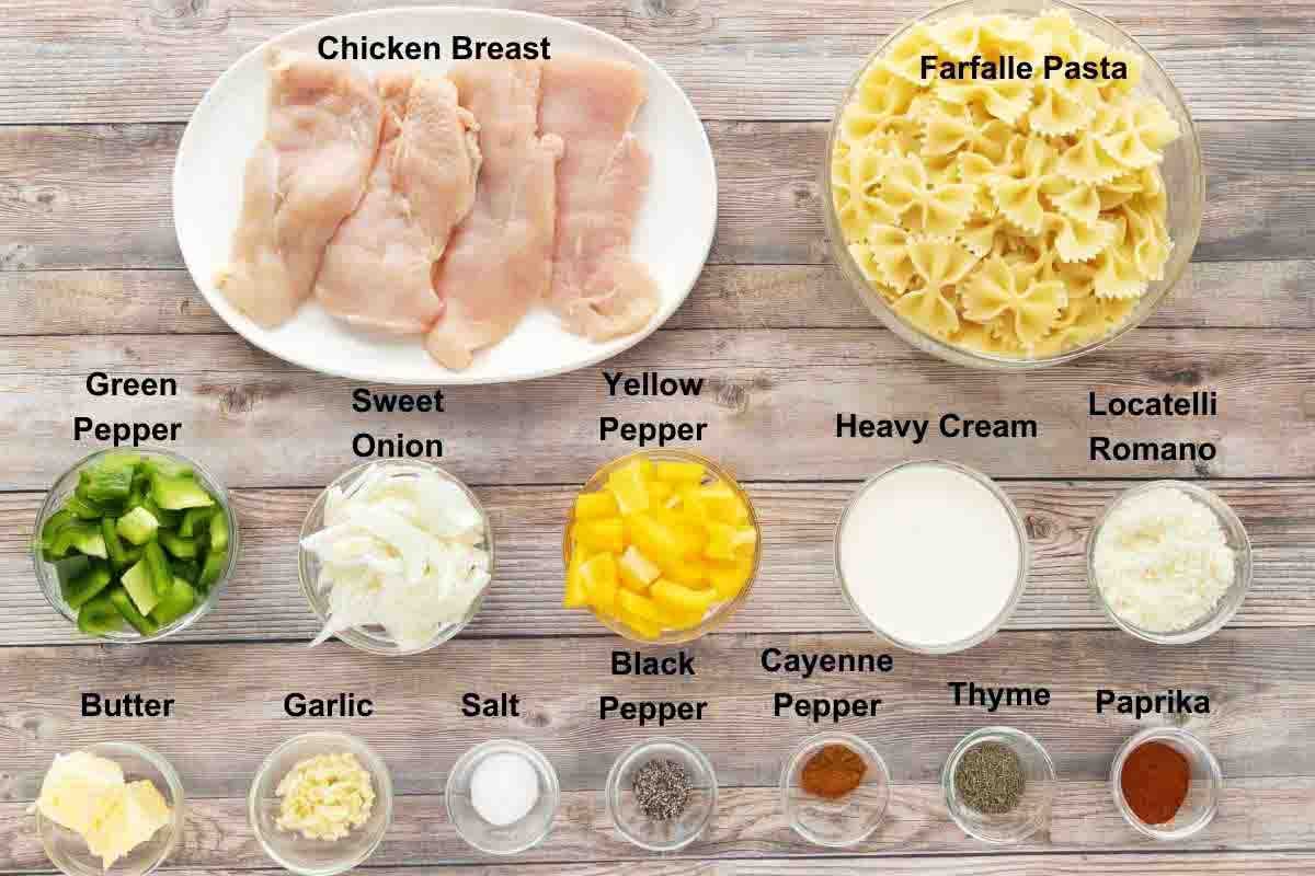 Ingredients to make the recipe.