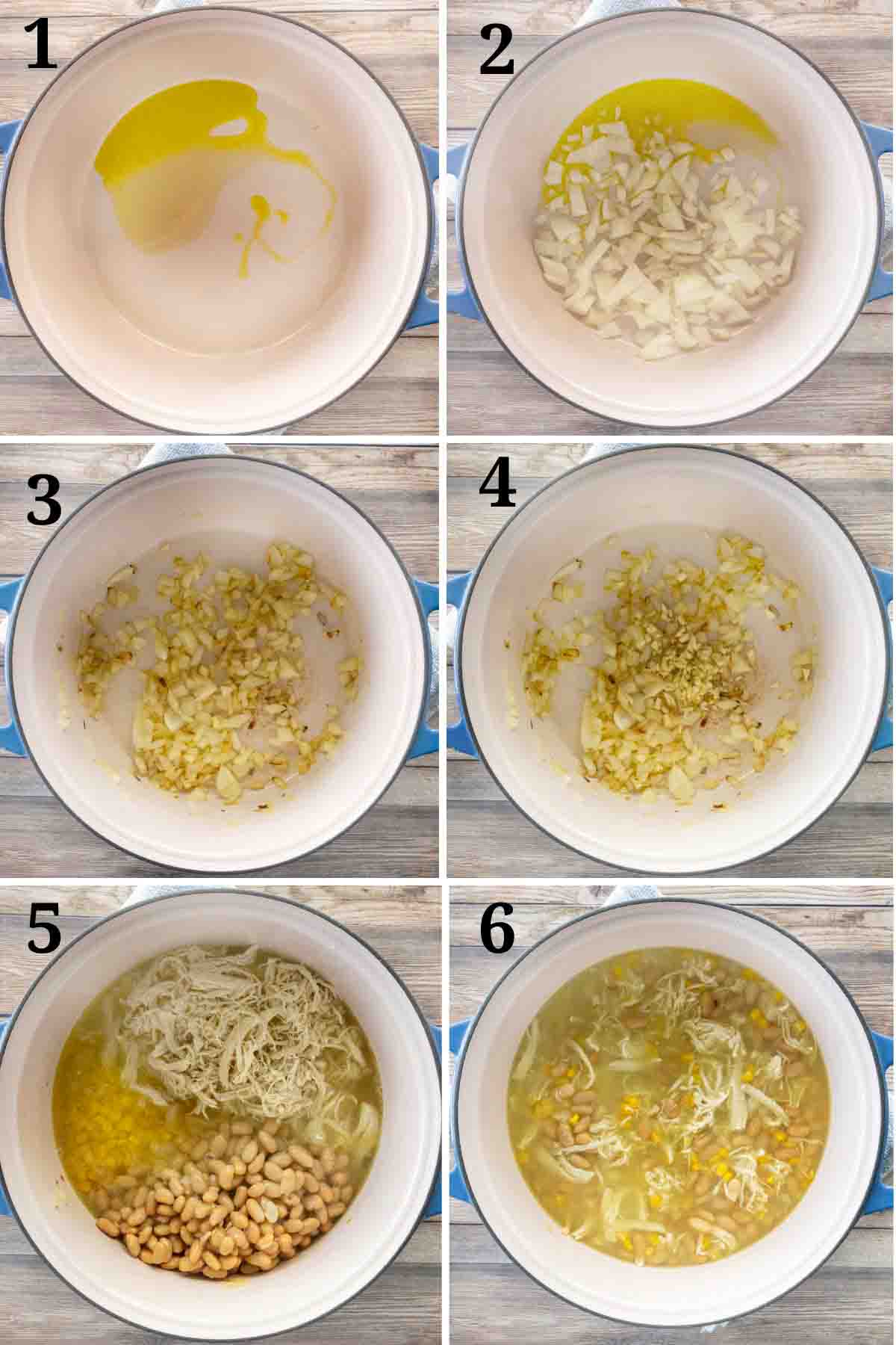Collage showing how to begin the recipe.